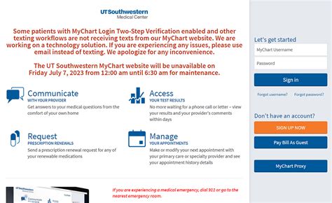 u t southwestern mychart|mychart patient log in.